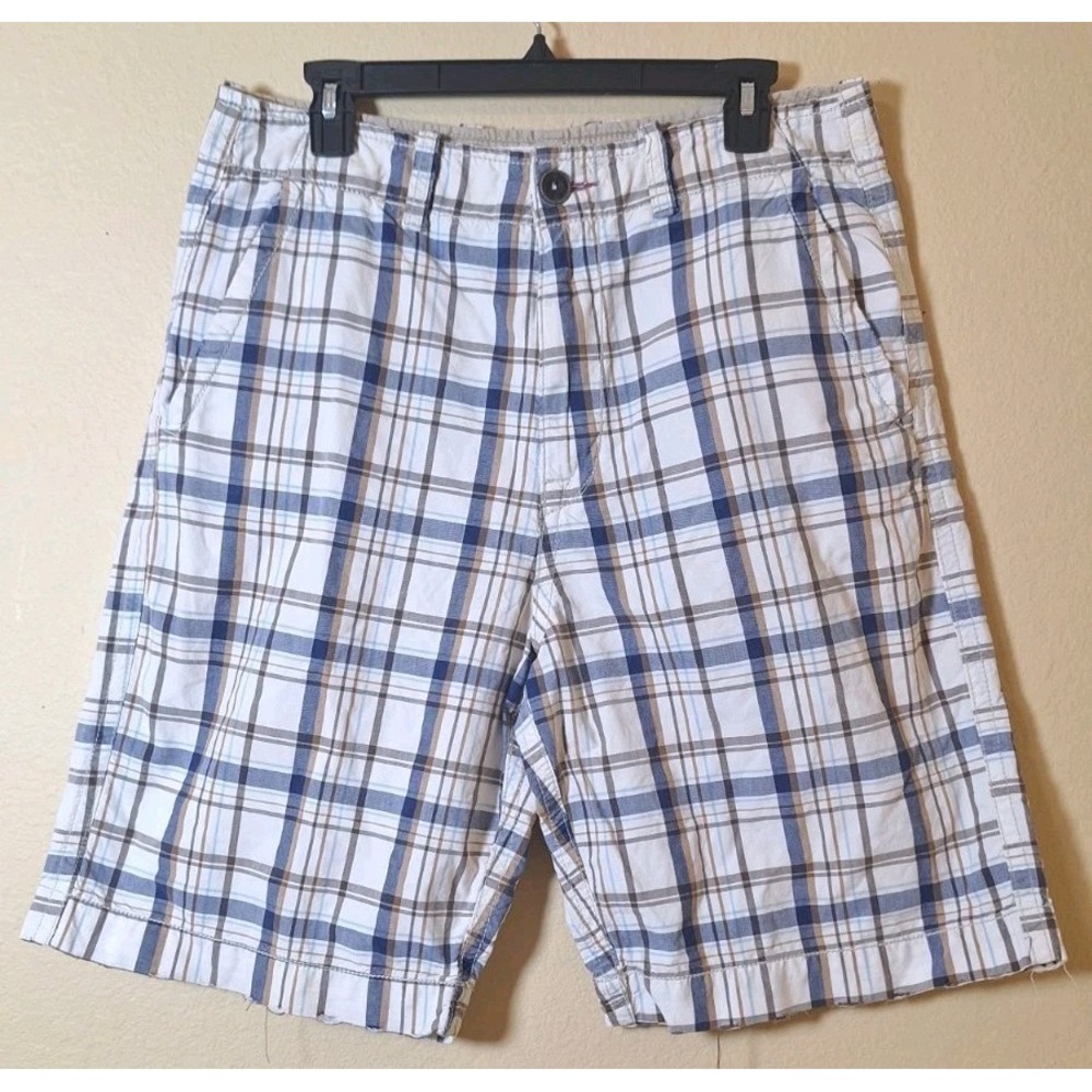 American Eagle‎ Mens 32 Plaid Resort Vacation Casual Y2K Preppy Cargo Beachy